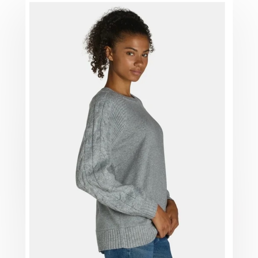 Mixed Media Crewneck Sweatshirt